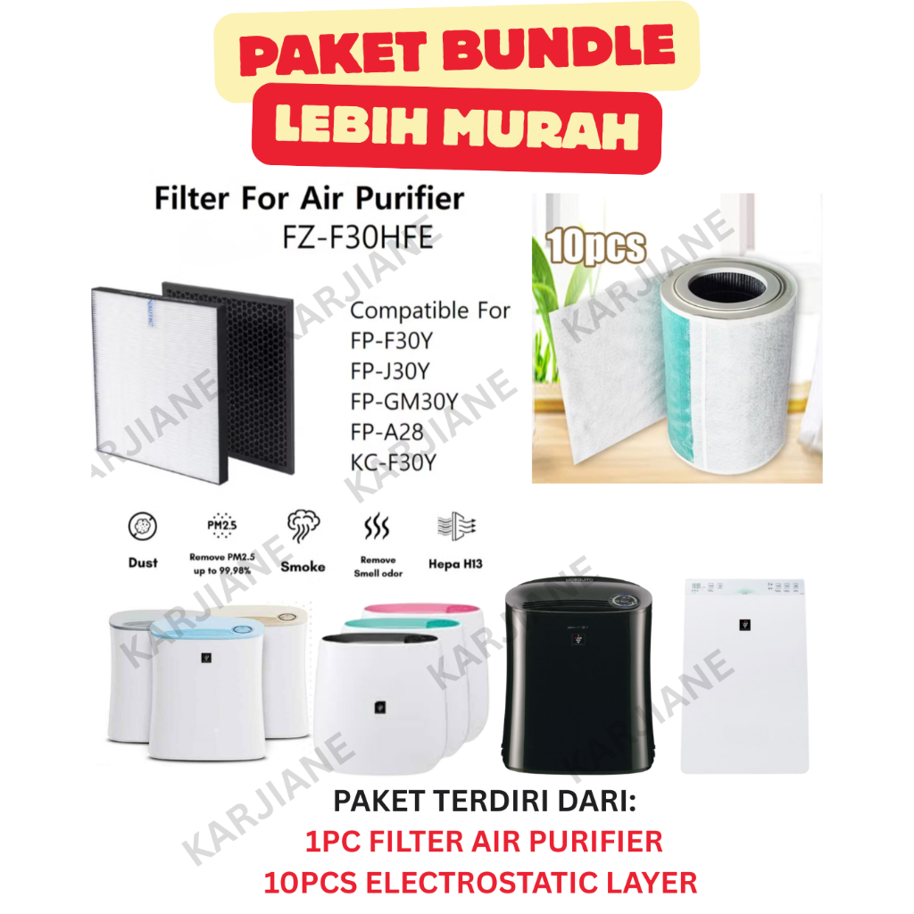 HEPA Filter OEM FZ-F30HFE/ FZ-F30DFE for Air Purifier F30Y J30Y GM30Y KCF30Y