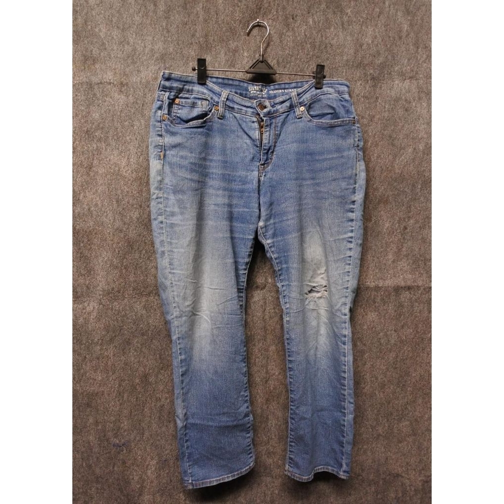 Celana Jeans Levi’s signature DEFECT ripped jeans fading Original Vintage second preloved size 33