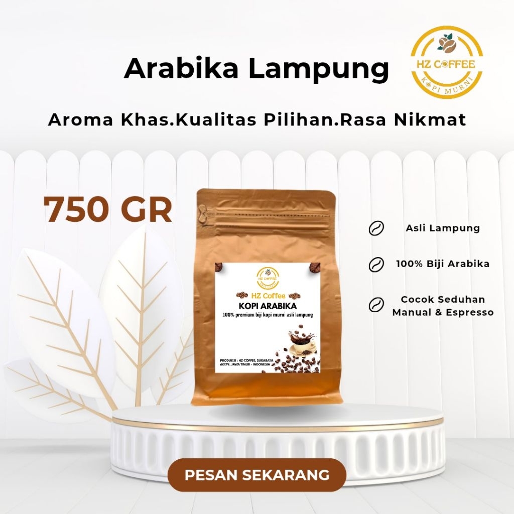 Biji/Bubuk Kopi Arabika 750gr Murni Asli Lampung Tanpa Campuran