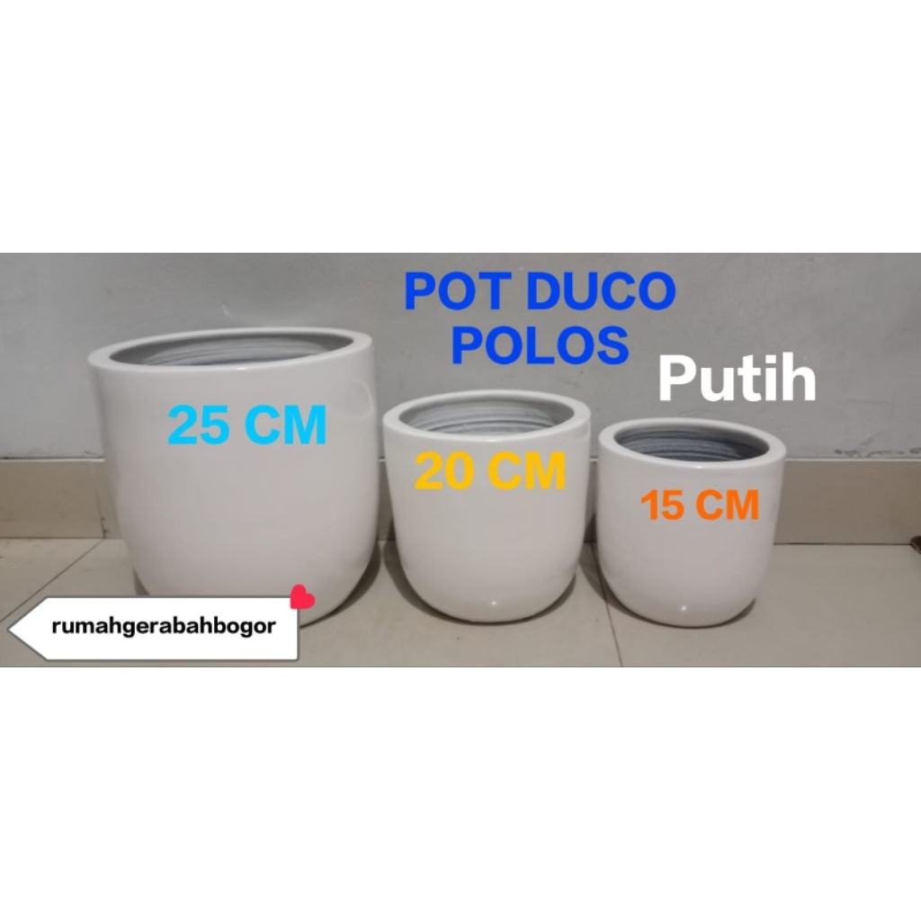 Pot Gerabah Premium Kapsul Duco Putih By Rumah Gerabah Bogor | Pot Tanah Liat Kapsul Duco Putih