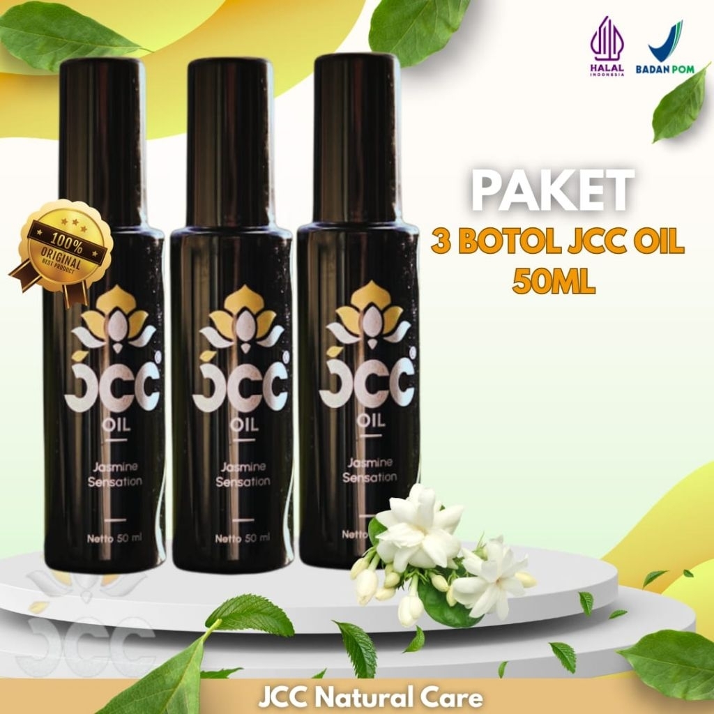 PAKET 3 Botol JCC Oil ORIGINAL, Minyak Gosok, Minyak Balur Aromatherapy Jasmine