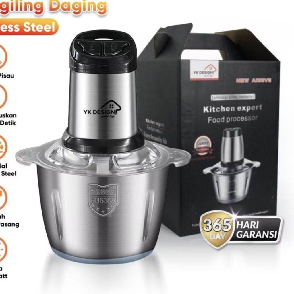 YK DESIGN YK-100A01 Blender Penggiling Daging Serbaguna / Meat Grinder chopper 2L blender Chopperdag