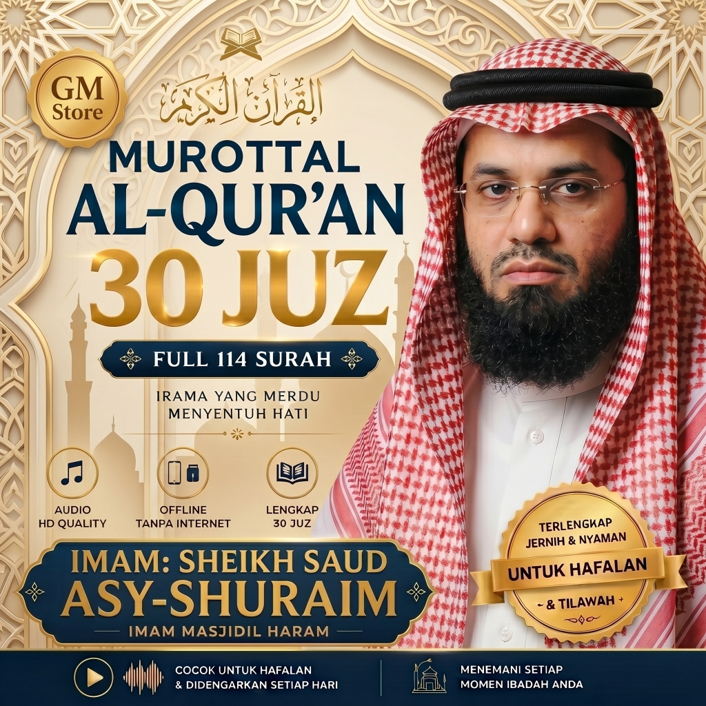 Flashdisk Murotal Al-Quran Syekh Saud asy-Syuraim 30 juzz USB Tahfidz FD Murotal Flashdisk Murottal 