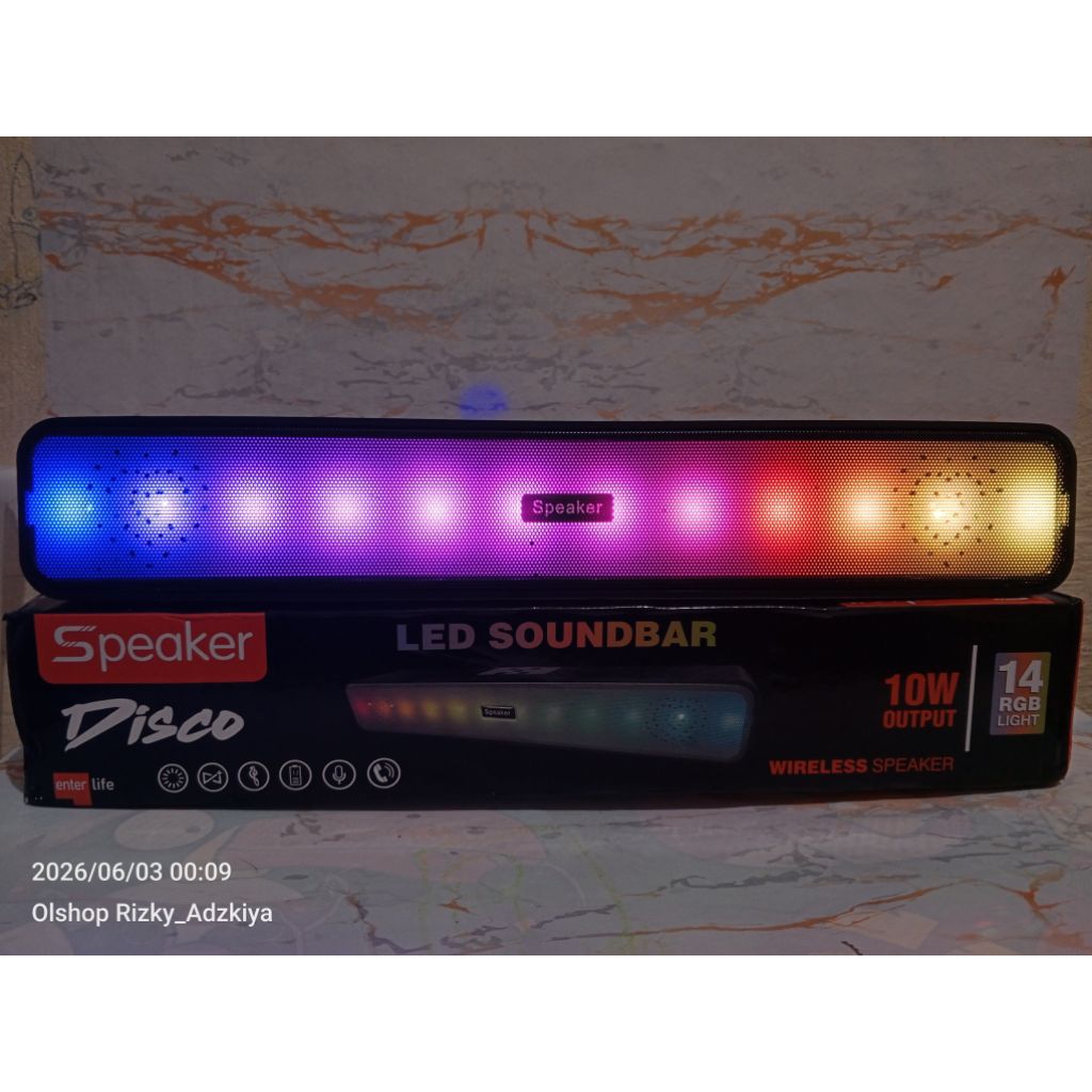 Speaker bluetooth Led Soundbar 10W