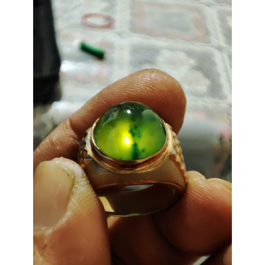 BATU IDOCRASE LUMUT KUMBANG JATI + NEON GREEN RARE PERAK