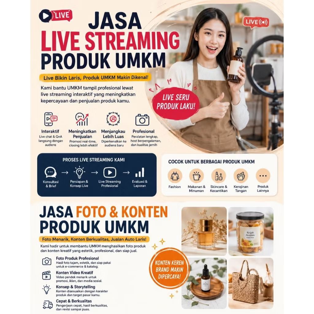 foto produk UMKM//jasa foto produk//live produk//video produk