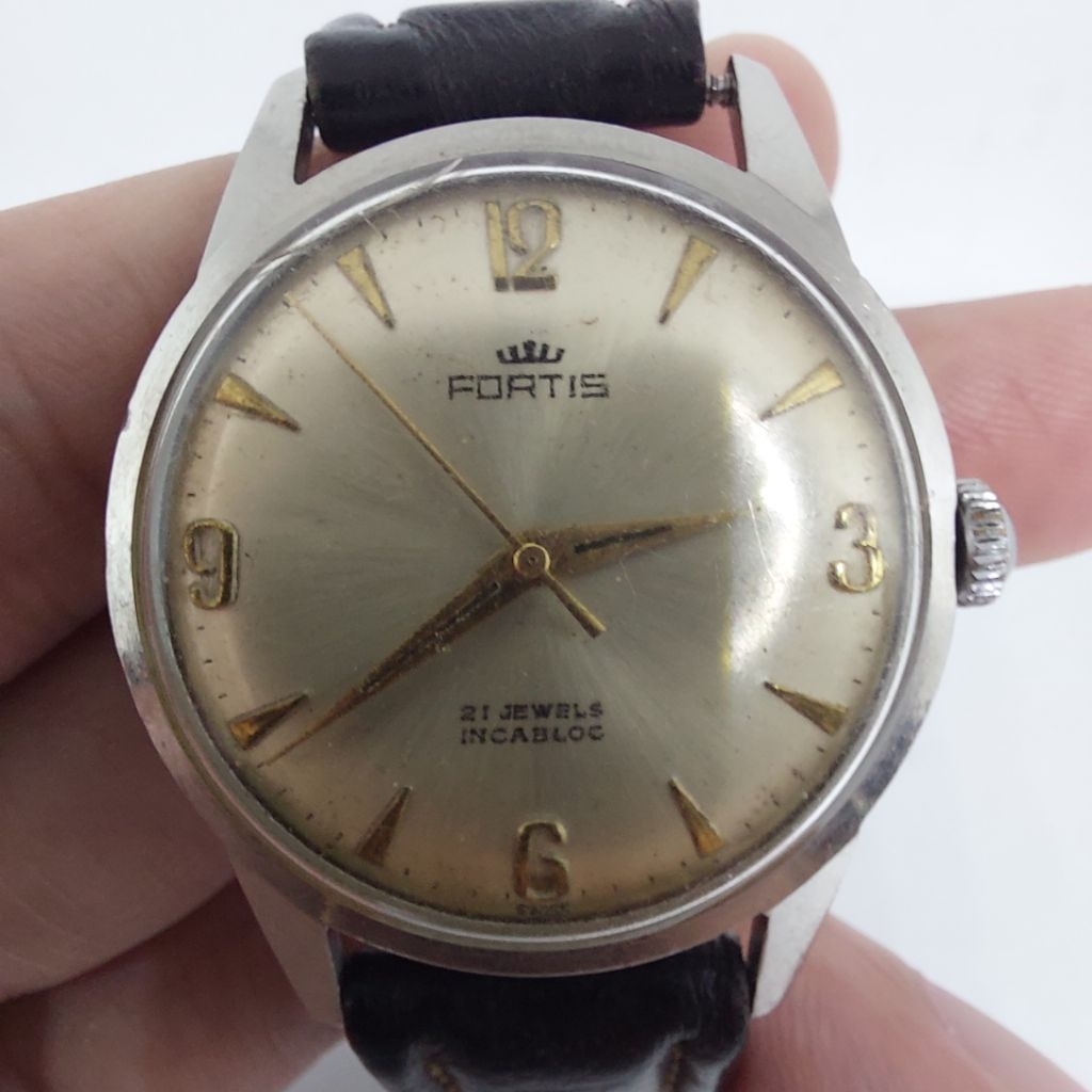 Fortis Fortiflex Incabloc Swiss Automatic Mirip Omega Seamaster