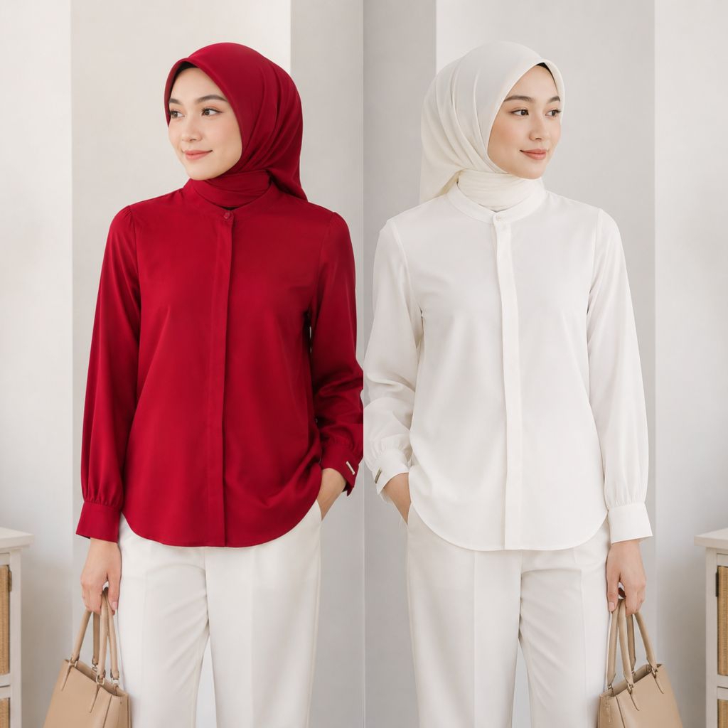 Kemeja Blus Journey Atasan Journey Top Alby Kemeja Kerja Kuliah Ngantor