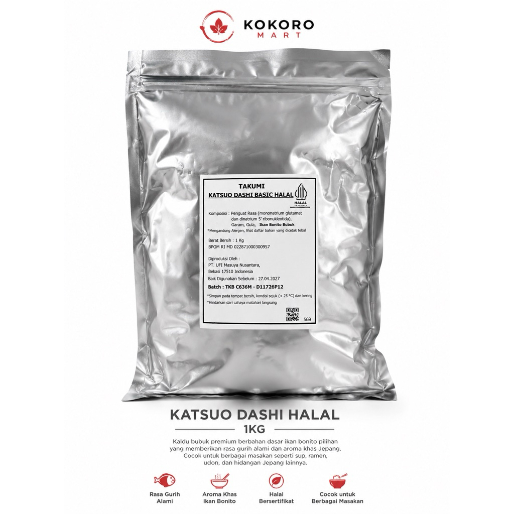 Takumi Katsuo Dashi Halal | Kaldu Ikan Hondashi 1kg