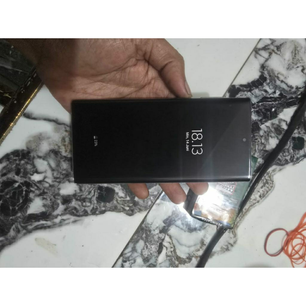 lcd samsung note 10 biasa minus ringan