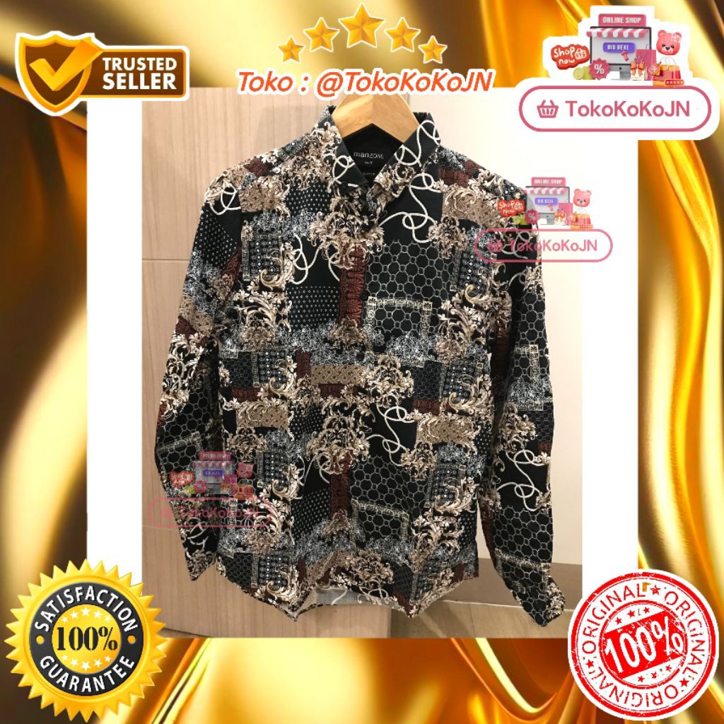 Batik Manzone Kemeja Batik Pria Preloved Size S
