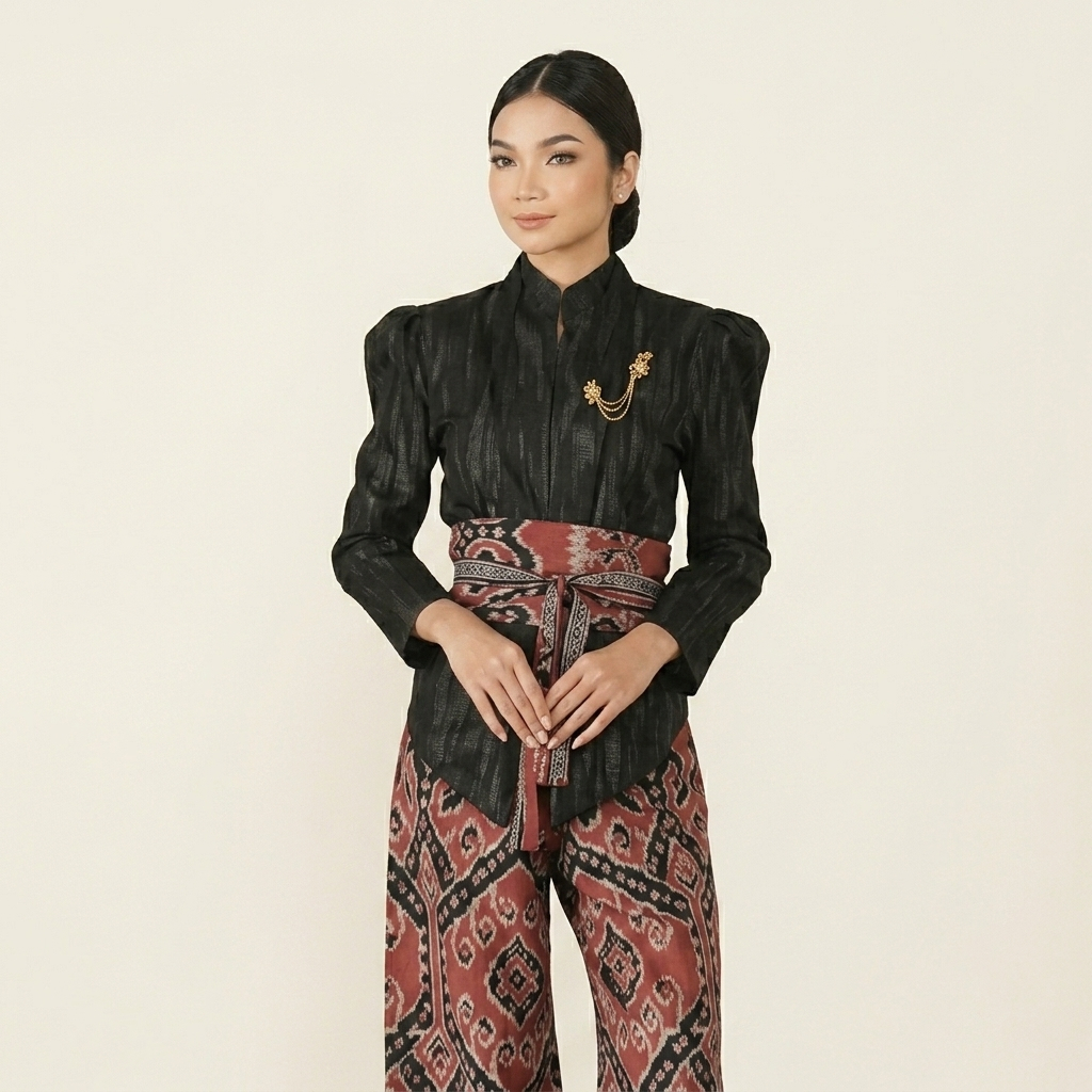 Setelan Kebaya Janggan Wanita Celana Kulot Etnik Premium Kebaya Modern Kondangan Pesta Formal Wisuda
