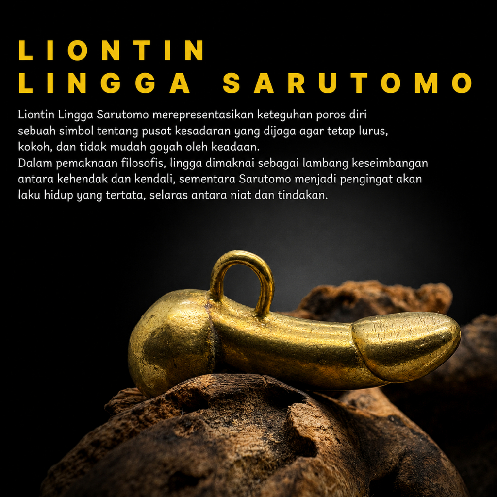 Liontin Lingga Sarutomo Kuningan Sari Garap Halus Aesthetic