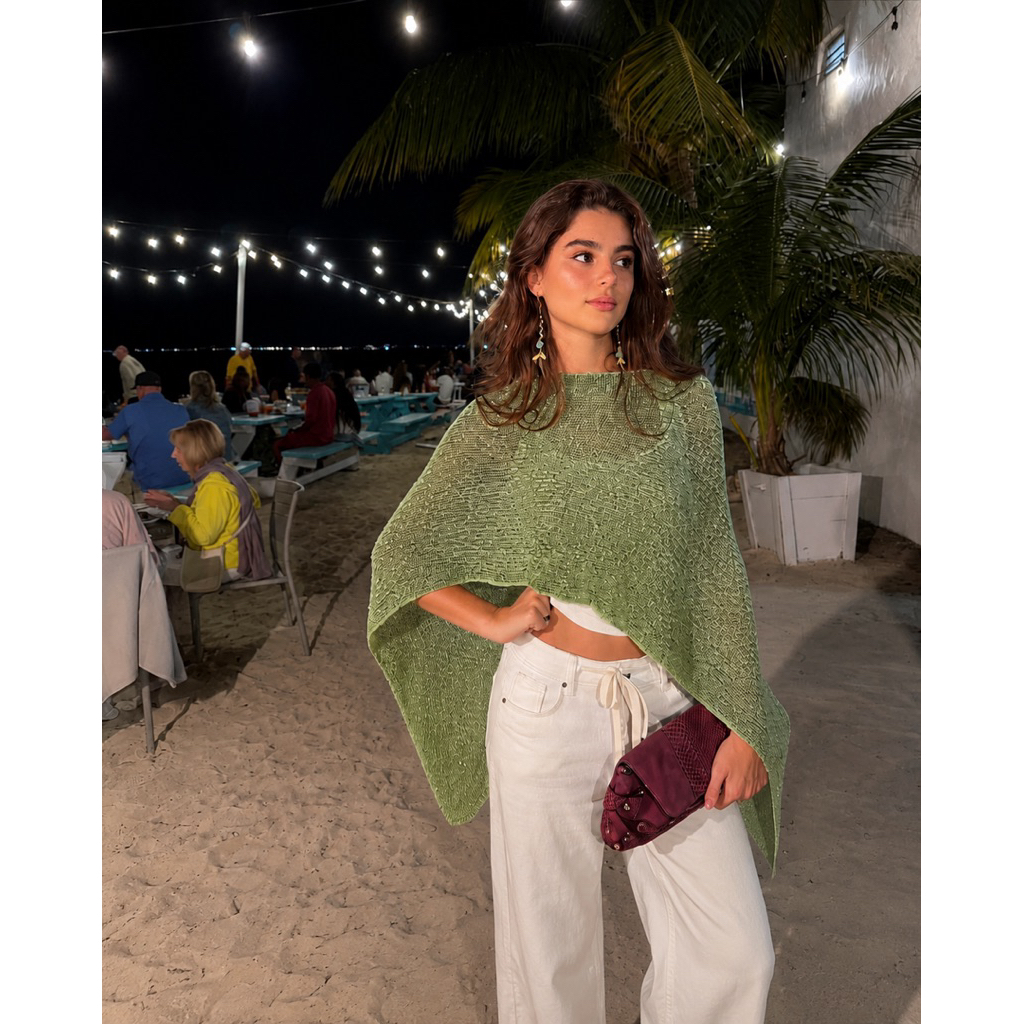 Knited Beach Crop Tops off shoulder shrug poncho