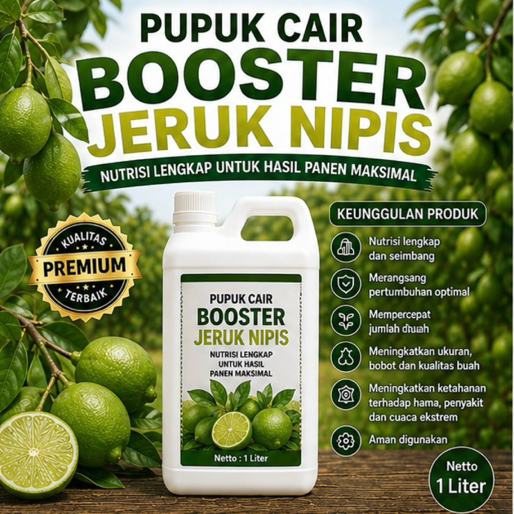 Pupuk Cair Booster Jeruk Nipis | Pupuk Pelebat Jeruk Nipis Berkualitas Tinggi