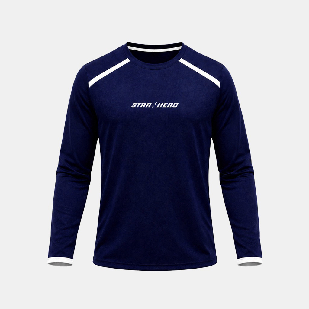 STAR N HERO Jersey Anak Pushbike Inline Skate Atletik Edge Navy Longsleeve