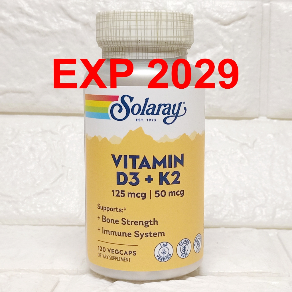 Solaray Vitamin D3 K2 5000IU 120 VegCaps