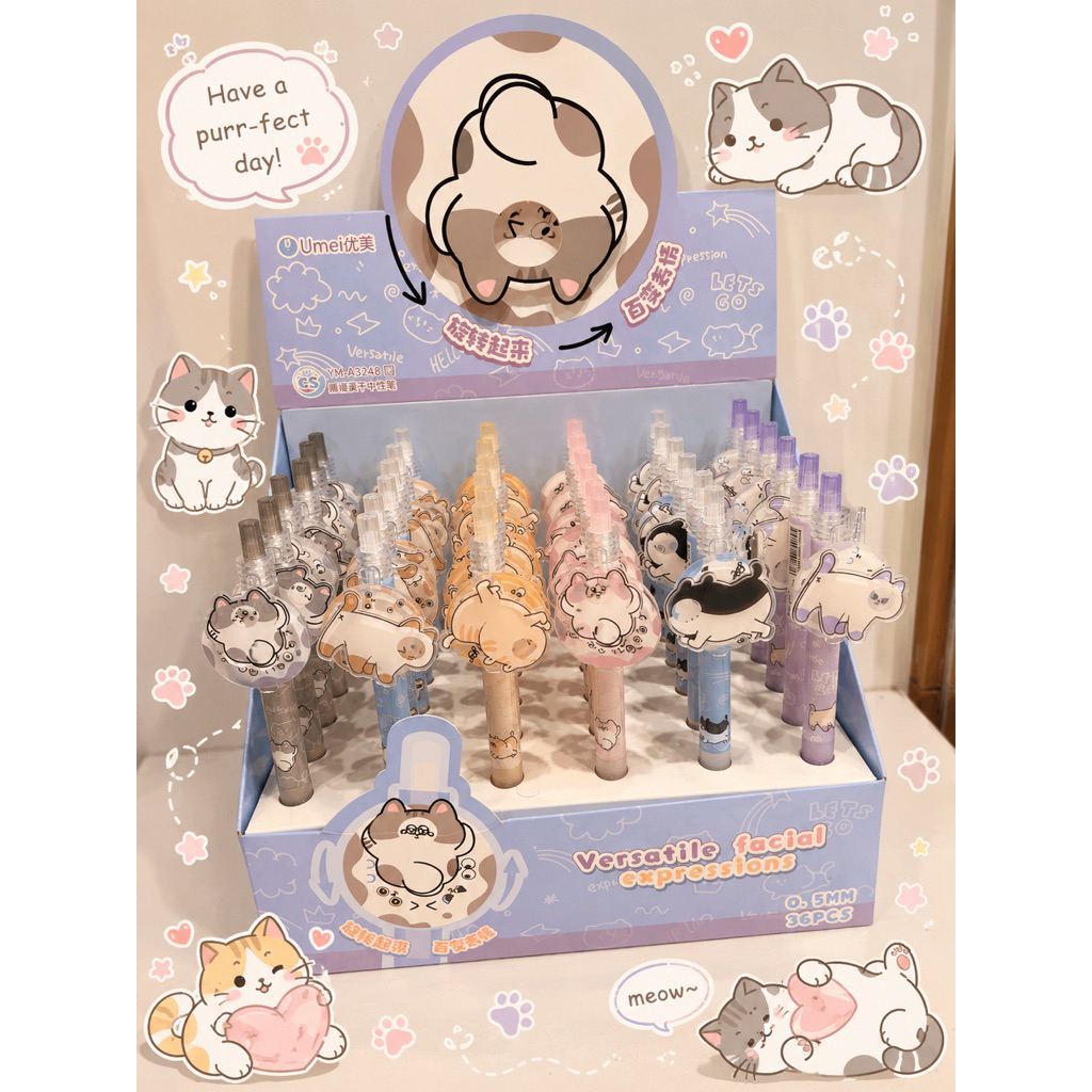 PEN UMEI SPIRAL | PEN GEL KUCING UMEI | PEN KUCING LUCU