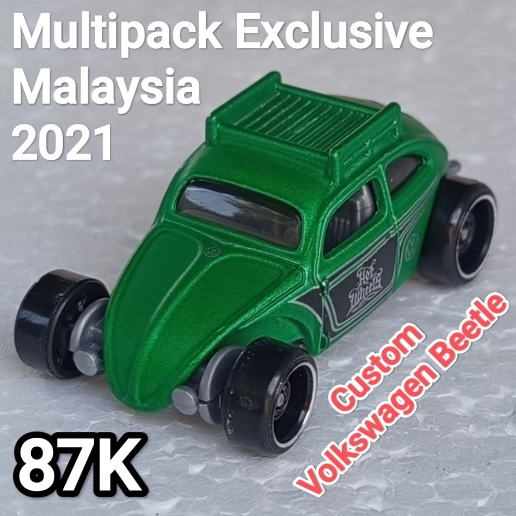 Hot Wheels Multipack Exclusive Custom VW Volkswagen Beetle Bug Kodok Hijau Loose