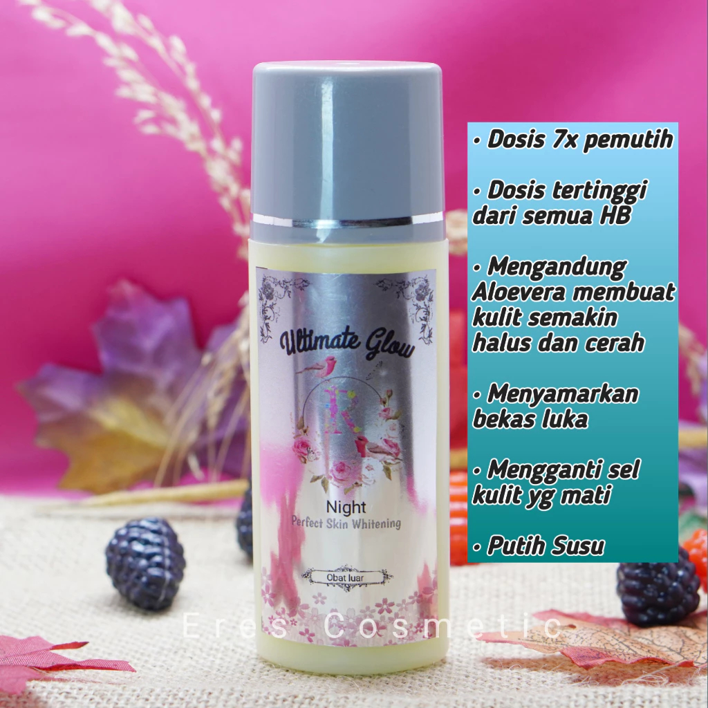 HB ULTIMATE GLOW 7X LEBIH CEPAT DOSIS NIGHT EXTRA DOSIS HB LOTION WHITENING PEMUTIH BADAN