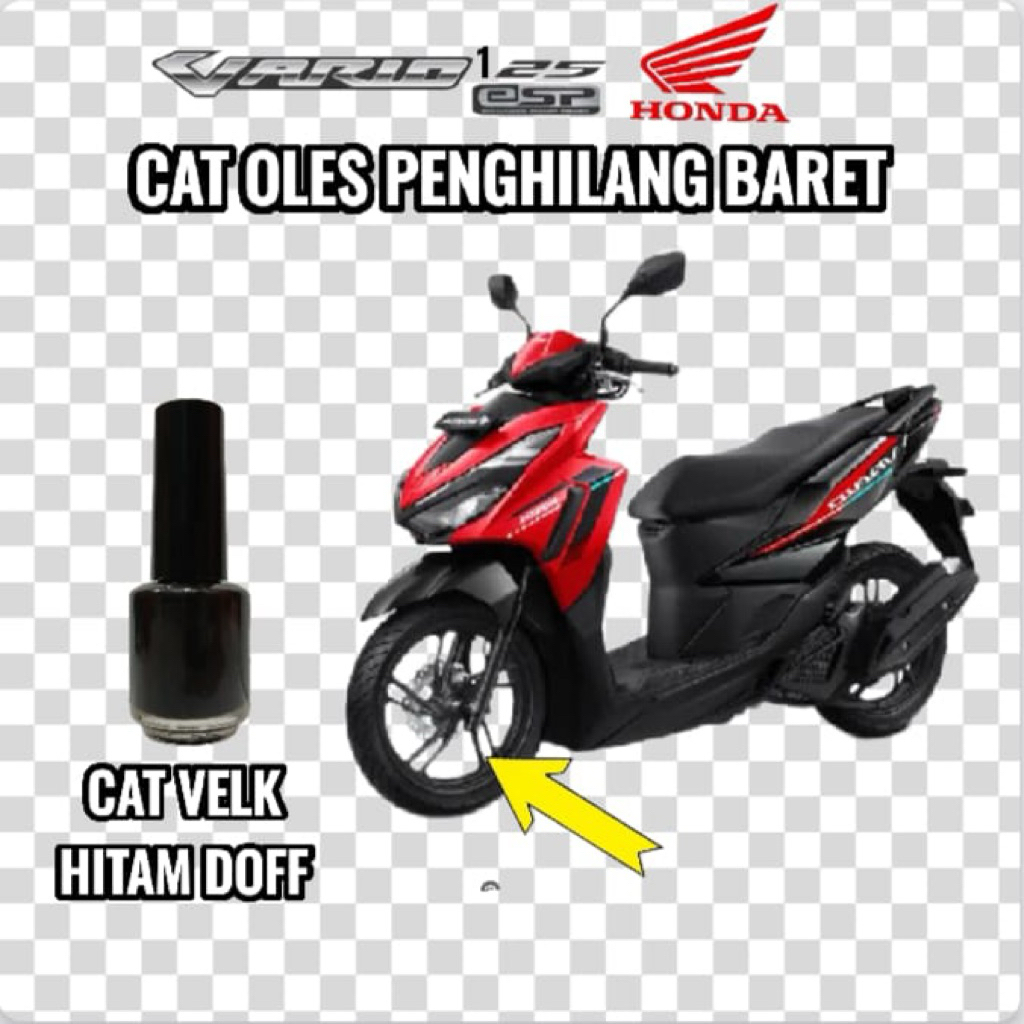 Cat Oles Velg Velk Hitam Doff Black Doff Penghilang Baret Motor Honda Vario 125 New