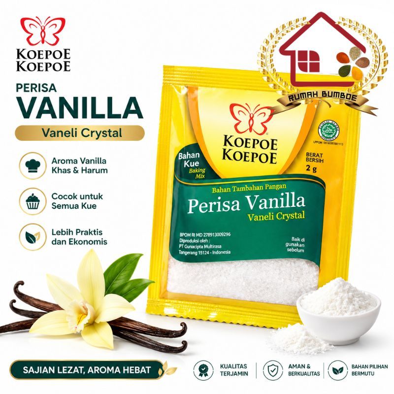(2 gr) KOEPOE Perisa Vanilla Bubuk Koepoe Koepoe Perisa Sachet