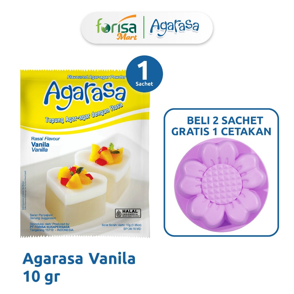 Agarasa Agar-Agar Rasa Vanila 10gr - 1 Sachet