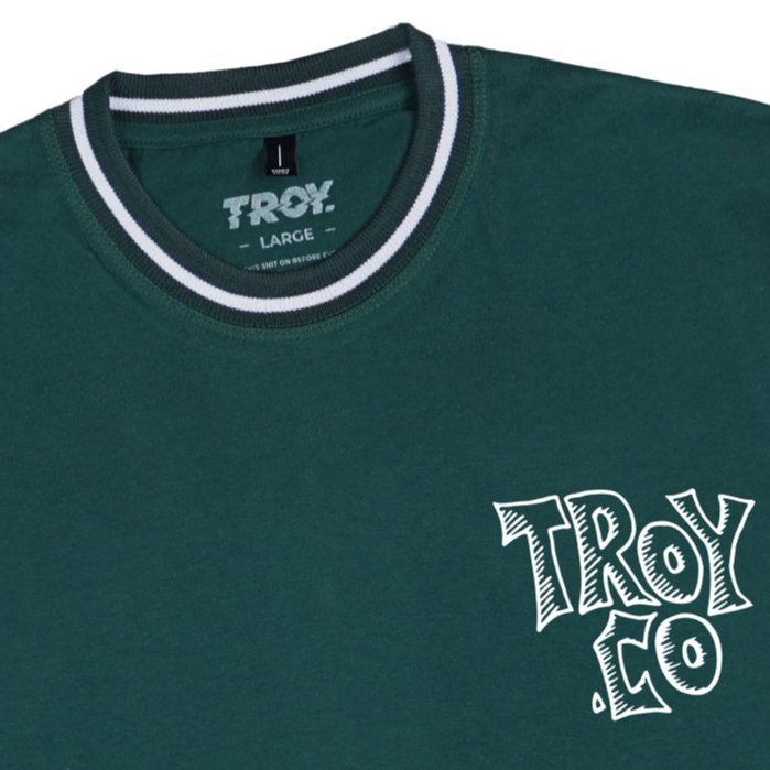 Troy Company Striped Rib Tshirt Green Virtual Pleasure - Kaos Pria Lengan Pendek Hijau KST 3032-2G1W