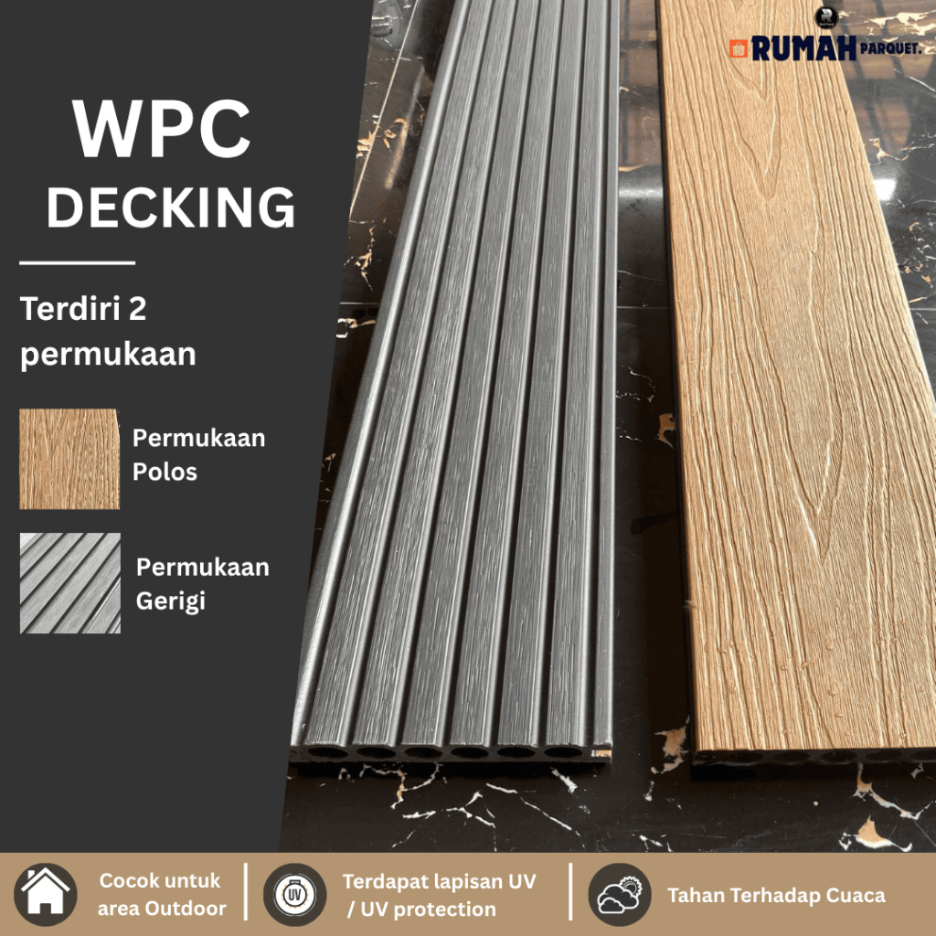 Decking WPC | Lantai Kayu WPC Premium | Lantai WPC | Lantai Outdoor WPC