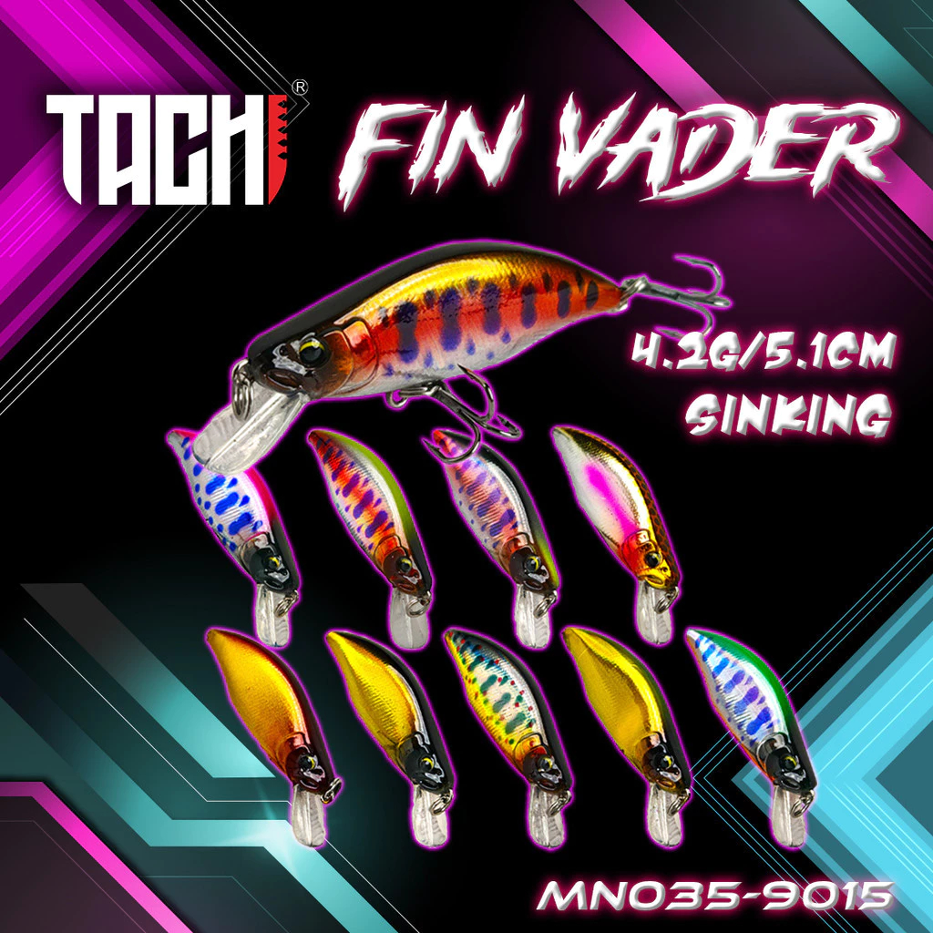 Tachi Fin Vader 4.2g 5.1cm | Umpan Casting | Umpan Mancing | Umpan Peacock Bass | Umpan Hamapala | U