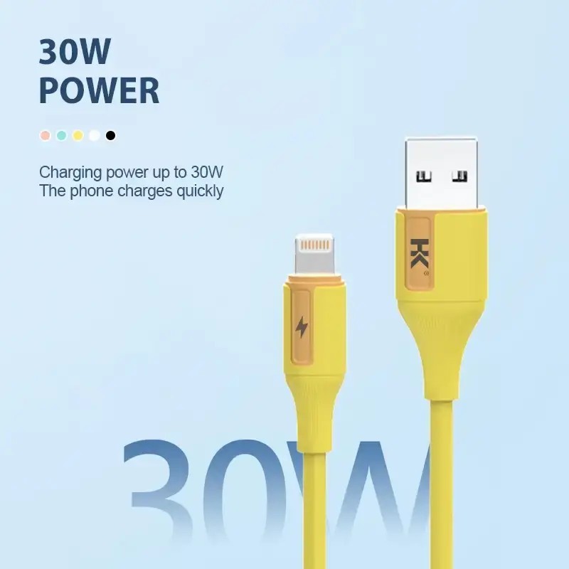 HK D31 Kabel Data Charger Fast Charging 3A Micro USB 30W Cable Data Silikon 1M