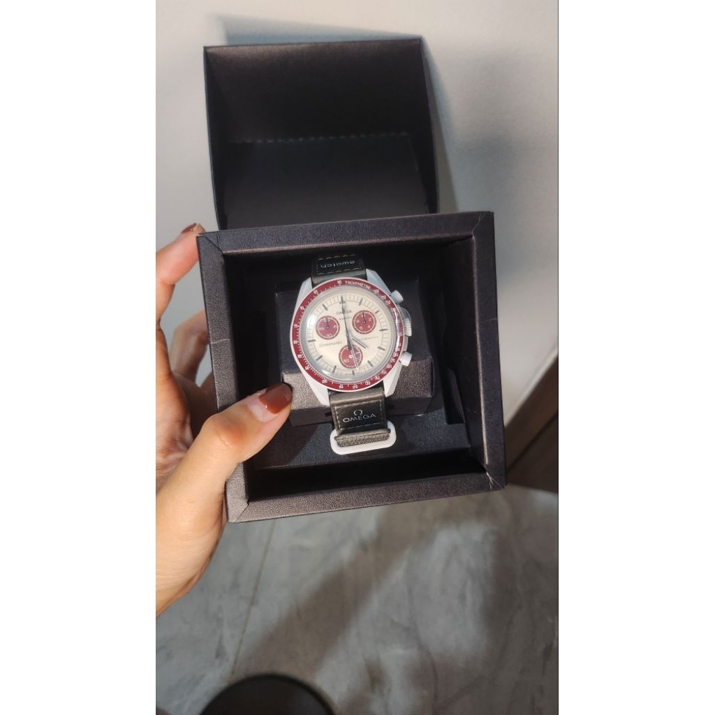 Jam Tangan Swatch x Omega Mission to Pluto Unused Original