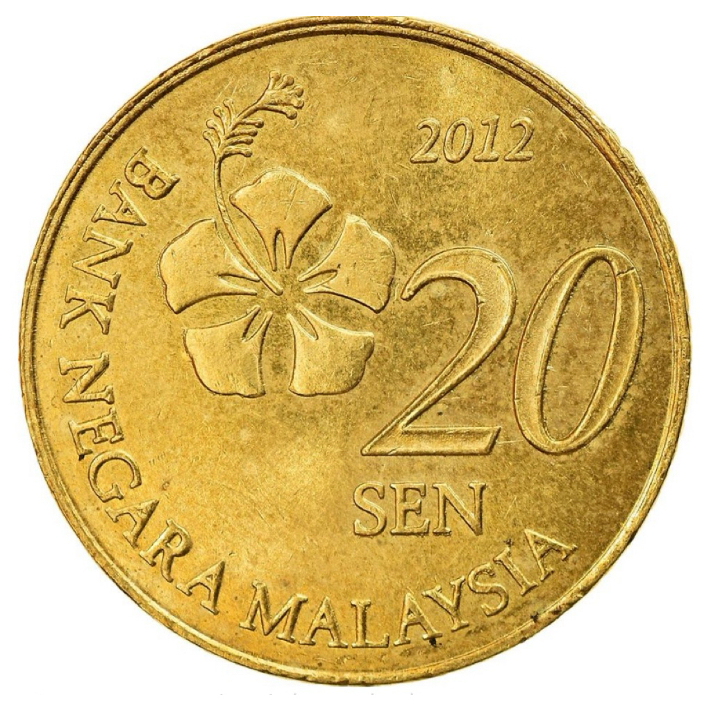KOIN 20 CENT MALAYSIA FLOWER TRE N#20