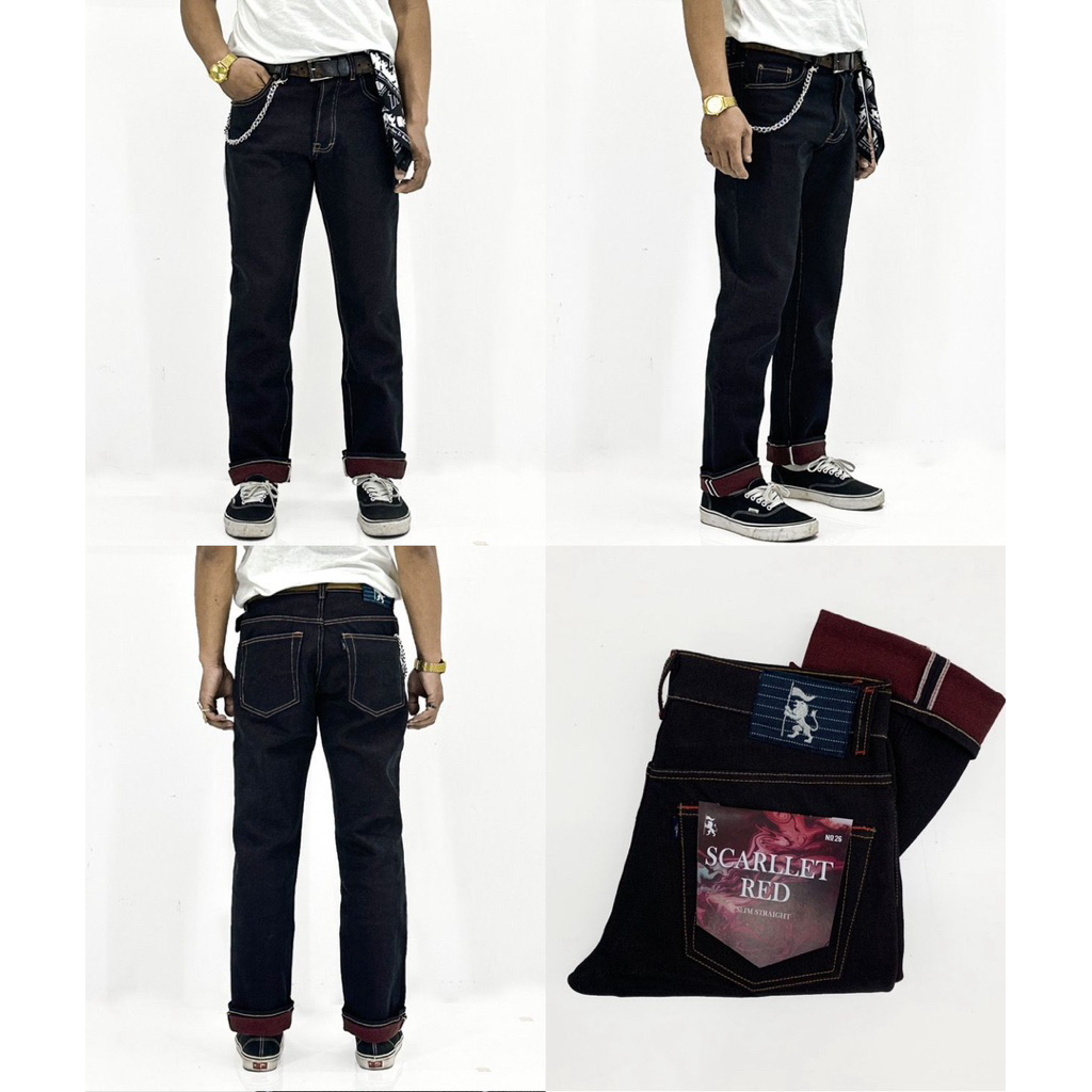 denim scarlett red & wabash denim