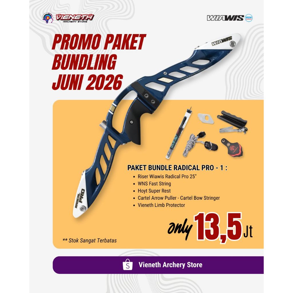 BUNDLING RISER WIAWIS RADICAL PRO - RECURVE - PAKET BUNDLING - OLAHRAGA PANAHAN