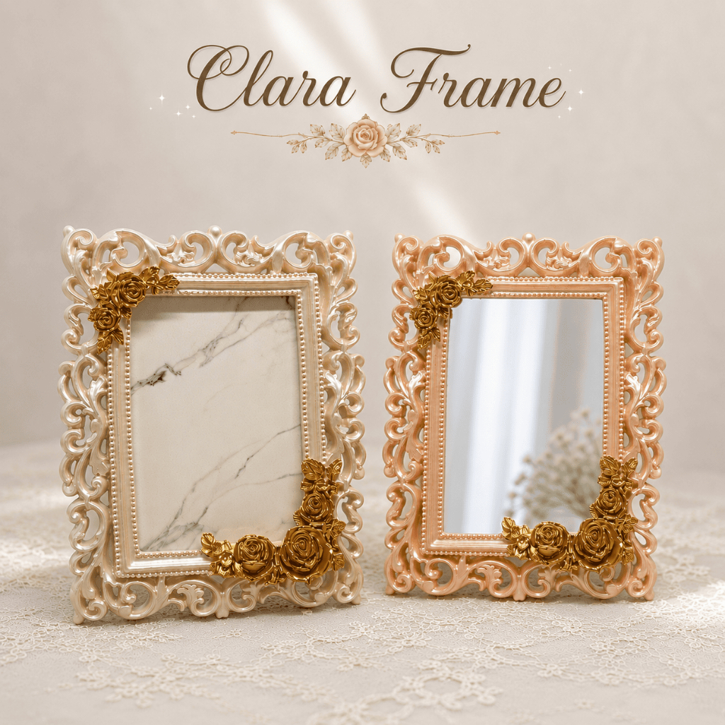Clara Frame - Photoframe 3R/Cermin Aestetik/Souvenir Estetik