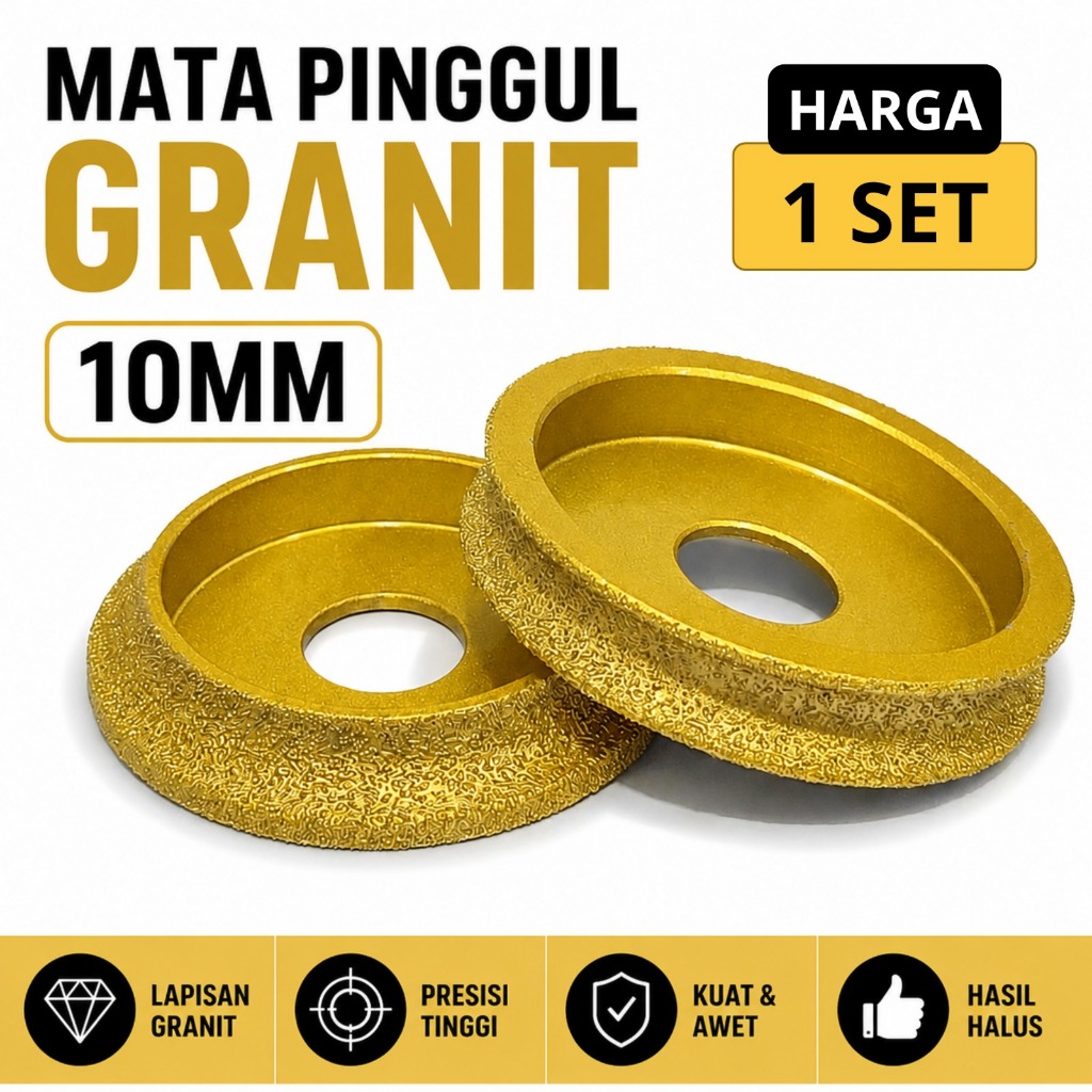 Mata Gerinda Granit 10mm Diamond Profil Batu Keramik Beton Mata Pinggul Setangah & Bulat