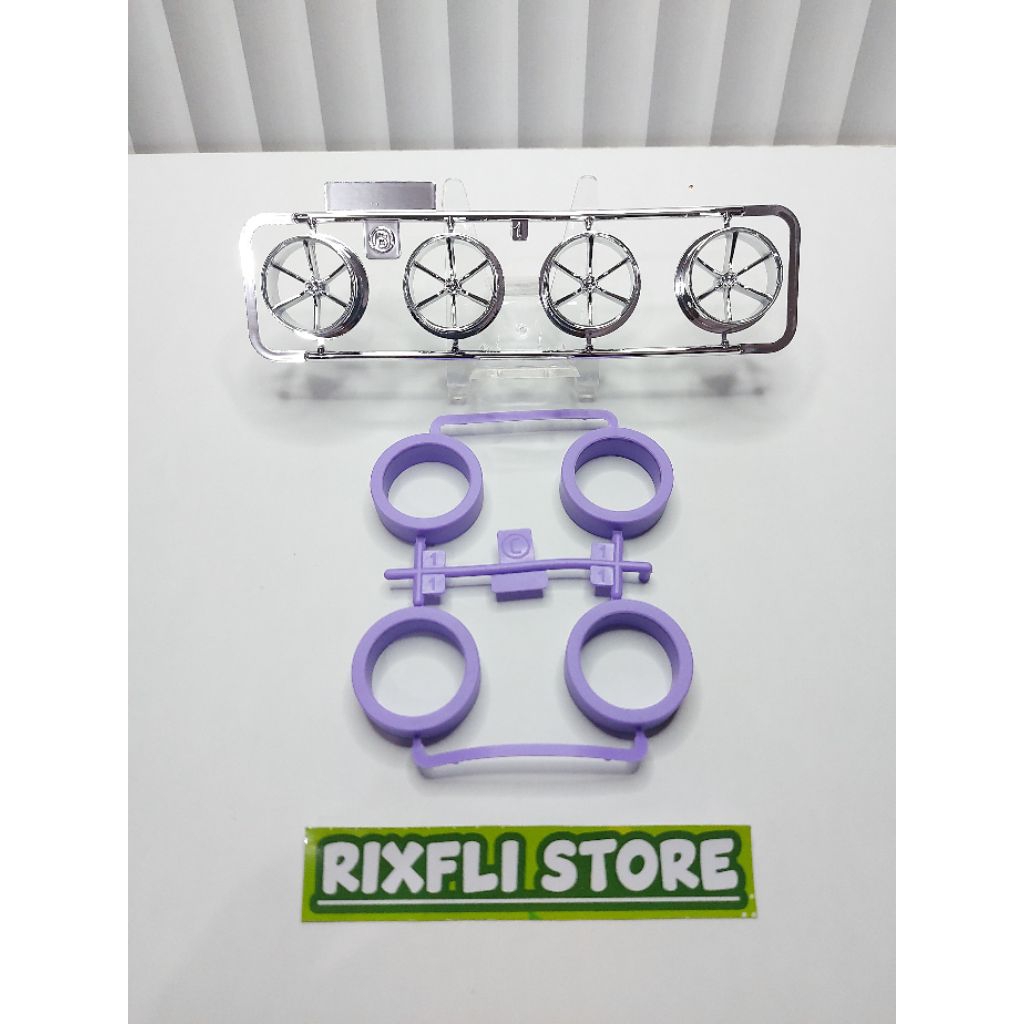 Velg dan Ban Tamiya Series DCR-01 PURPLE SPECIAL Ukuran LARGE Part Copotan KIT DAXING