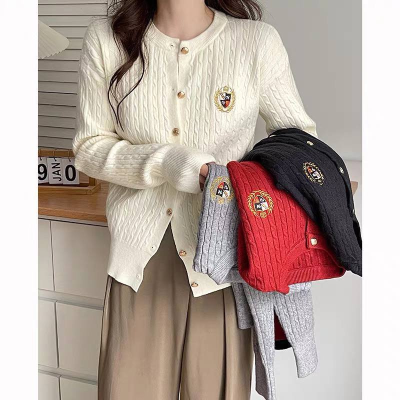 [CHRISTALYN]  Danica Knit Cardigan Sweater Atasan Rajut Lengan Panjang Wanita Import Bkk