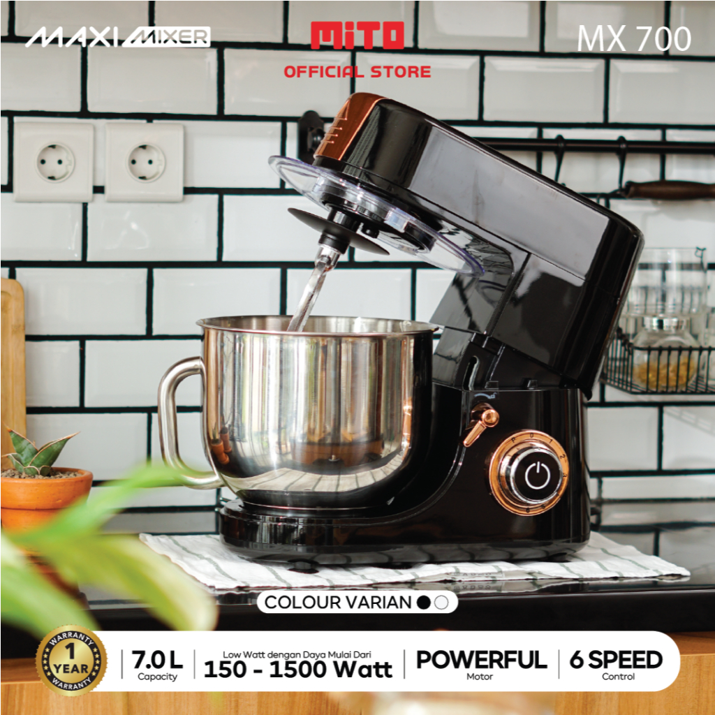 MITO Stand Mixer MX700 Pengaduk Adonan Kue 7L Maxi Mixer