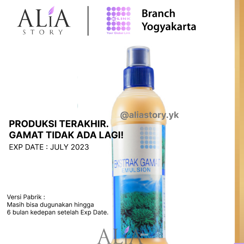 [STOCK TERBATAS] Gamat Ekstrak Emulsion Original K Link 350 ml Sea Cucumbar Ikan Teripang Emas Asli 