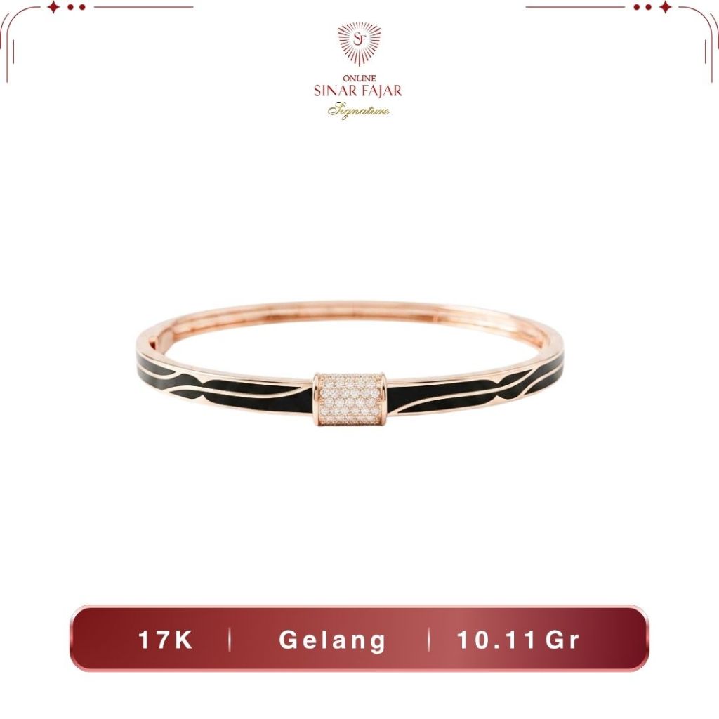 Gelang Tangan Emas Italy Rosegold 17K/750 Terbaru Termurah Asli