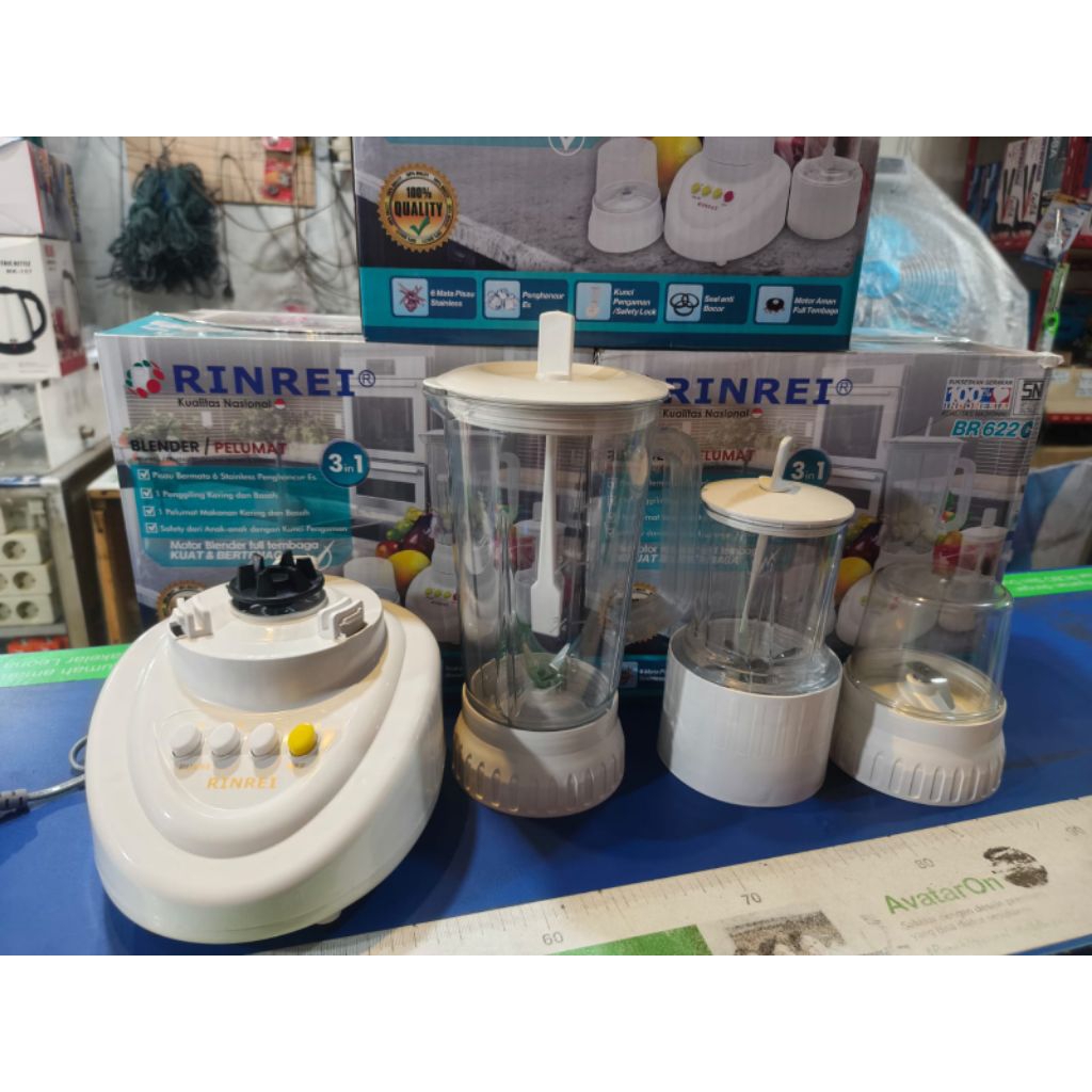 [COD]BLENDER 3 TABUNG PLASTIK NASIONAL RINREI BR622C