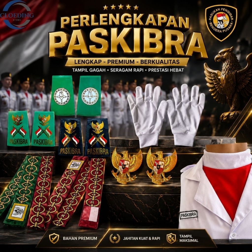 Atribut Perlengkapan Paskibra Set Lengkap - Atribut Paskibra - Atribut Paskibraka