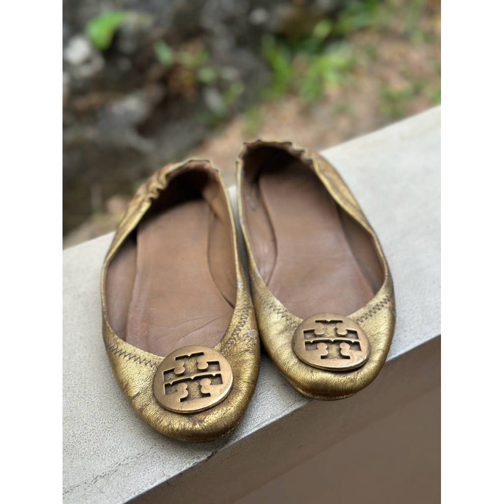 preloved tory burch/ tory burch flat shoes/ sepatu flat tory burch / tory burch original / flat shoe