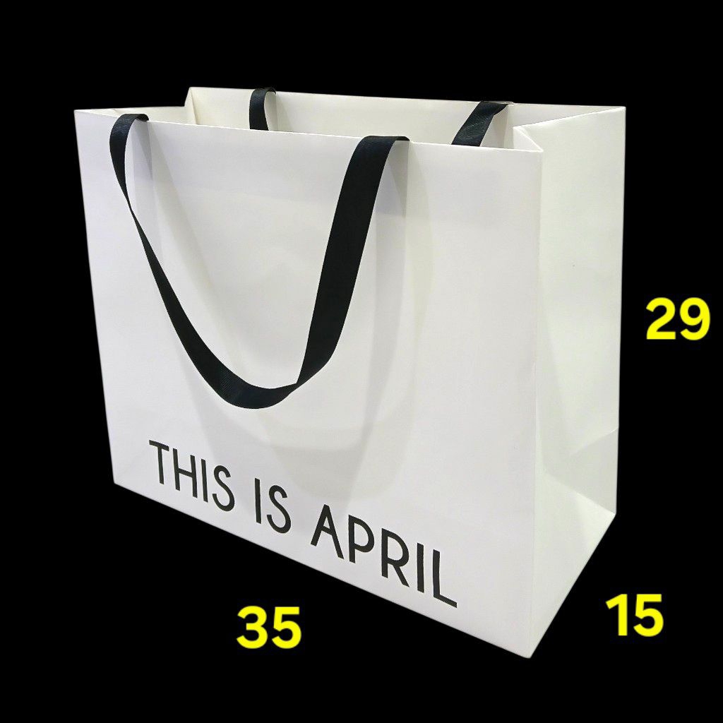 PAPER BAG THIS IS APRIL TALI GAGANG KAIN / SHOPPING BAG BUTIK BRANDED