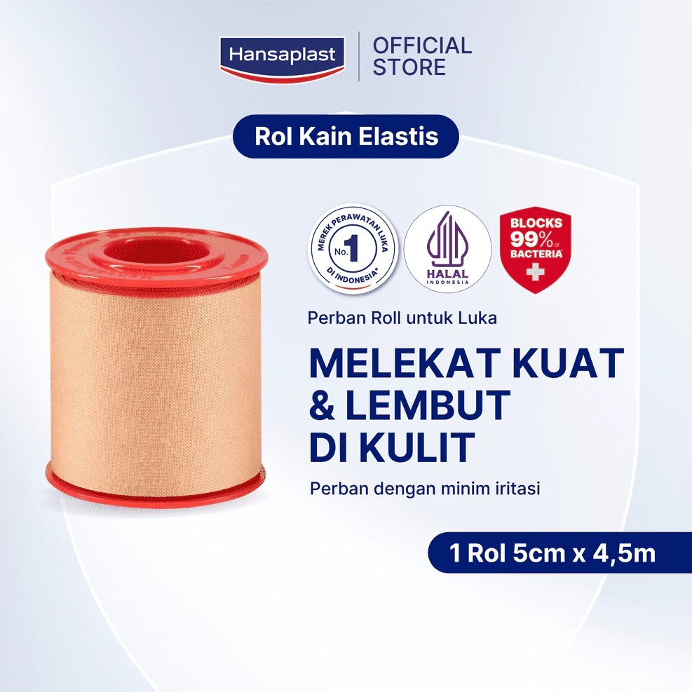 Hansaplast Kain Roll 5cm x 4.5m (EXP 08/2023) Harga PerPCS