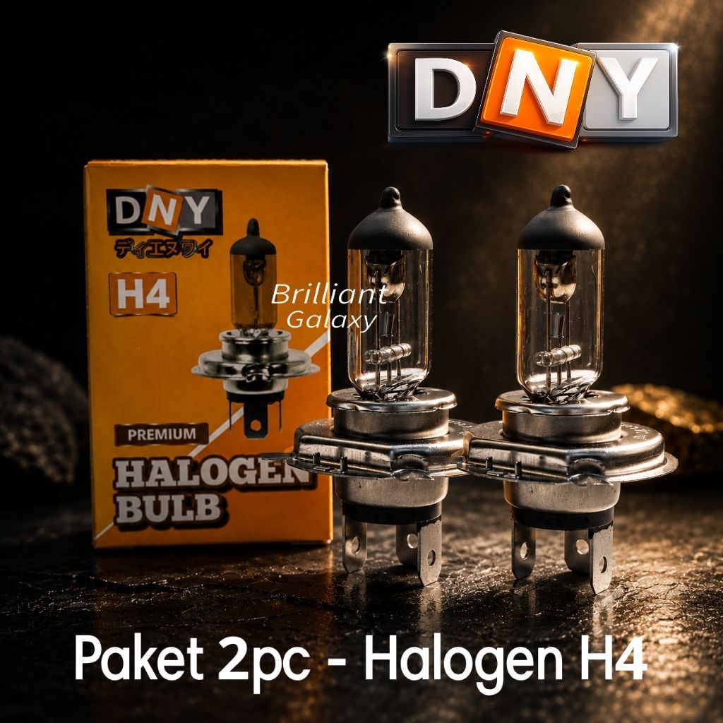 DNY Halogen H4 - Paket 2pc Sepasang 12v
