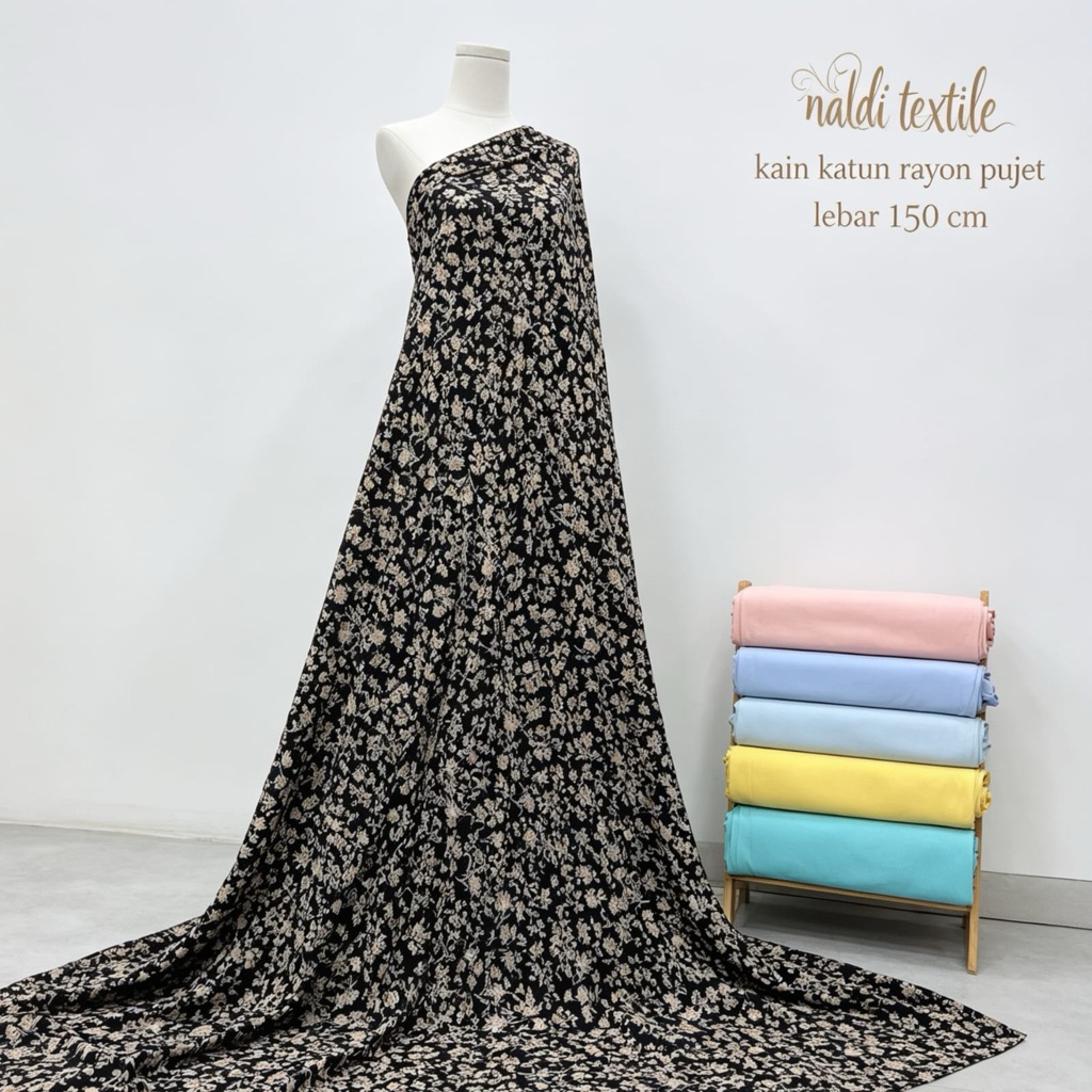 kain katun  rayon crinkle - kain rayon doby barang garment bagus motif gak pasaran