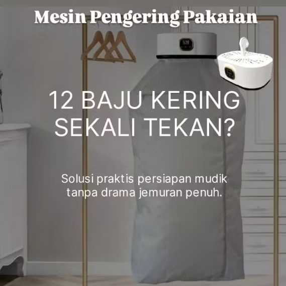 Pengering Pakaian Mesin Pengering Pakaian Portable Smart Clothes Hanging Dryer